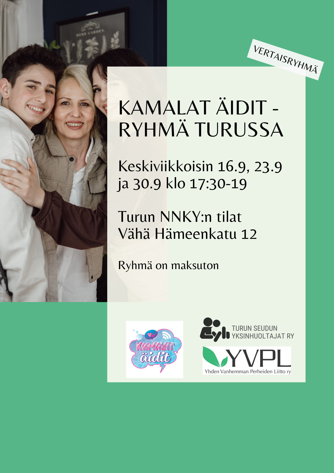 46 Kamalat äidit® – vertaisryhmä alkaen 16.9.2026